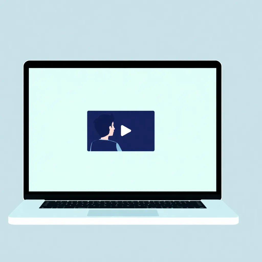 A language learner watching a video on their laptop