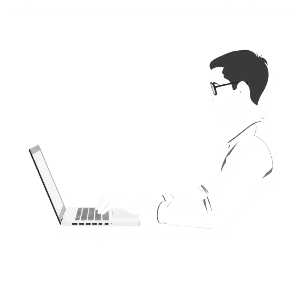 A person using a laptop