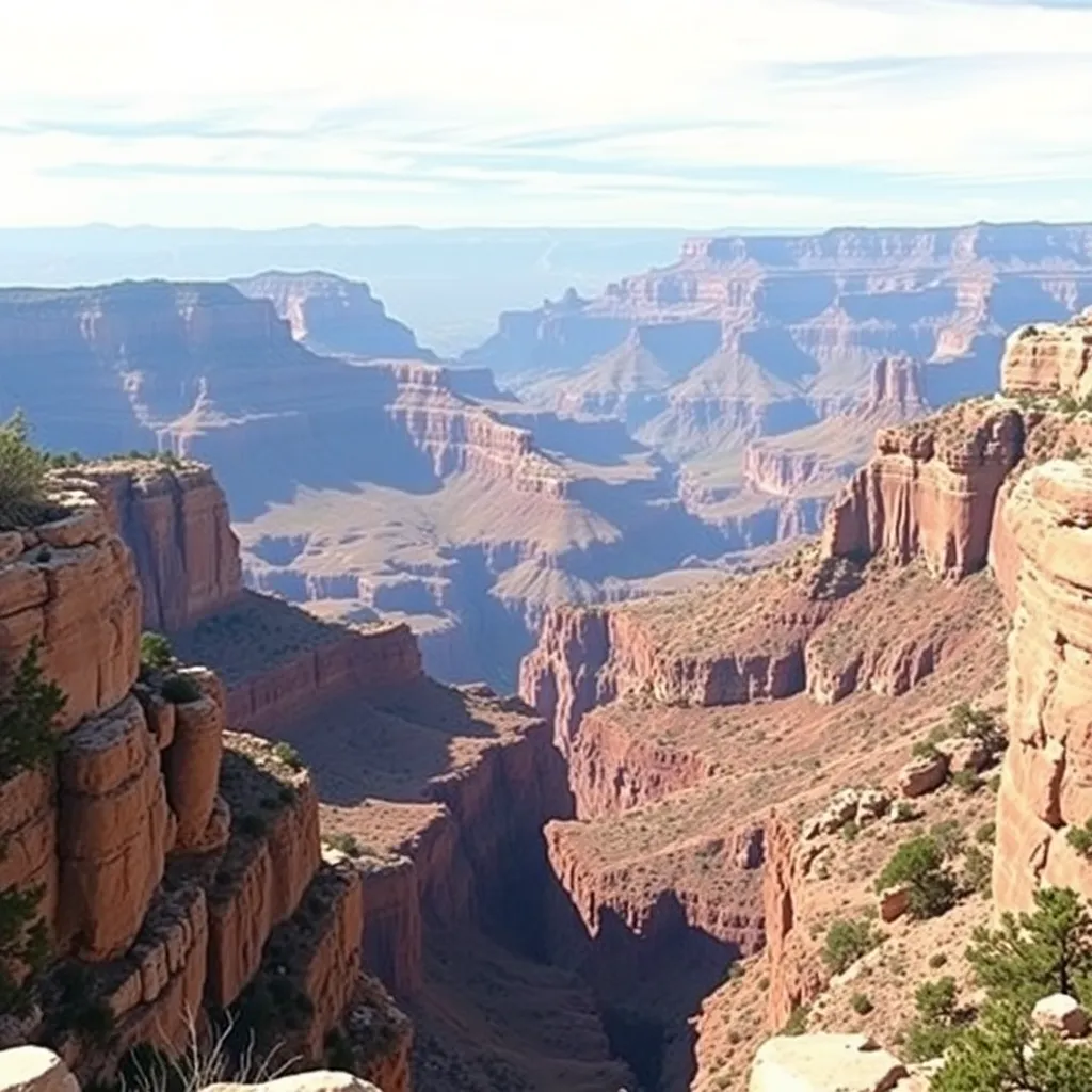 A scenic overlook in the Grand Canyon