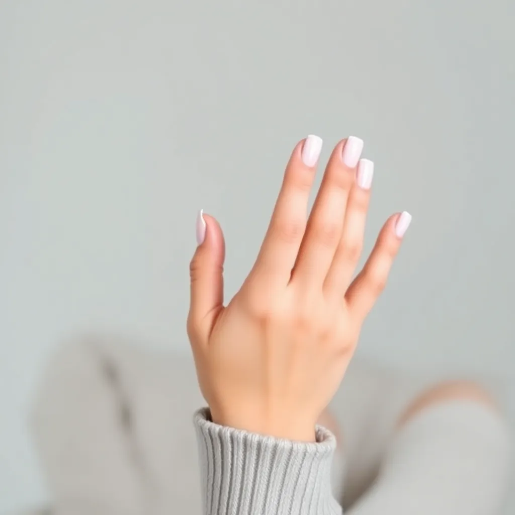 A client admiring their finished nails