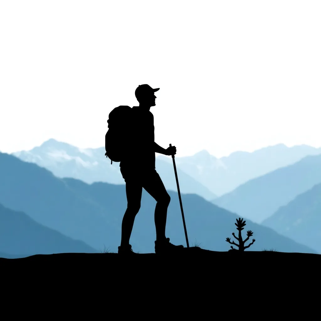 A person hiking in the Rocky Mountains