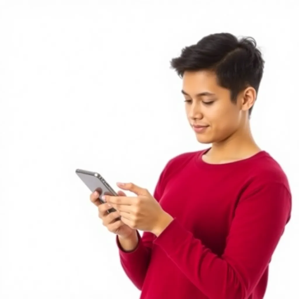 A person looking at their phone