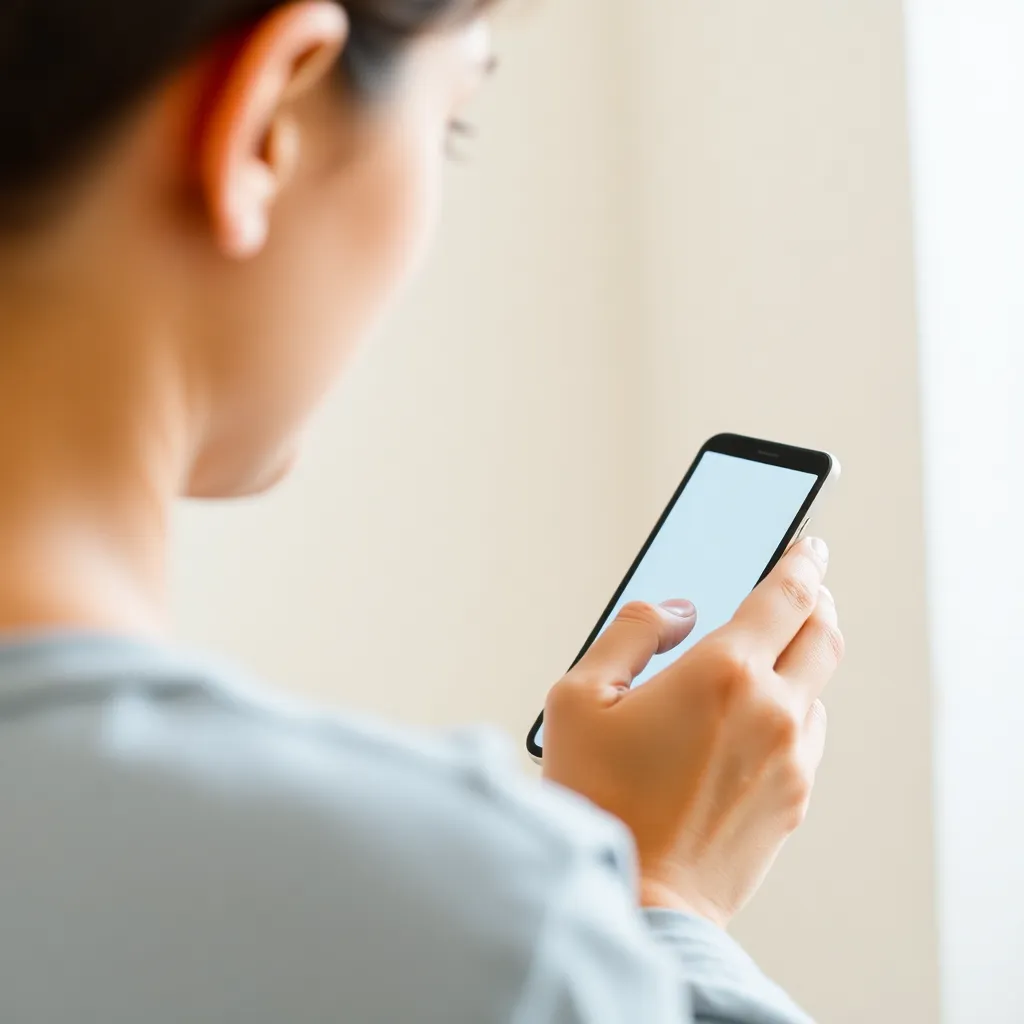 A person using a language learning app on their phone