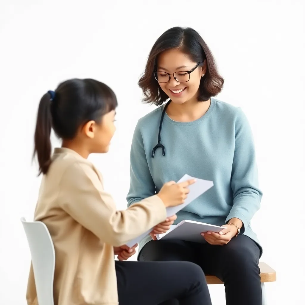A language instructor working with a student