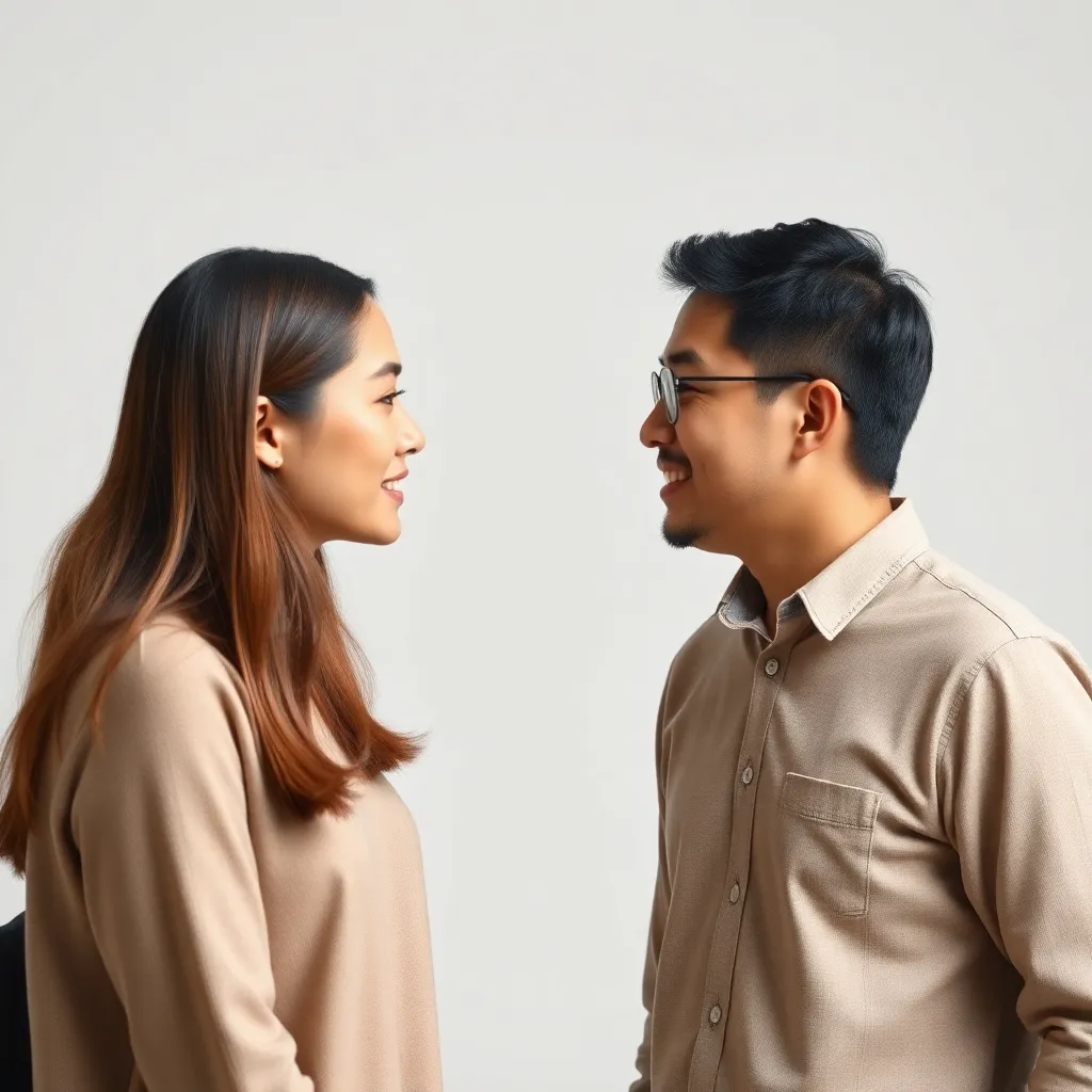 A person speaking with a native speaker of the target language