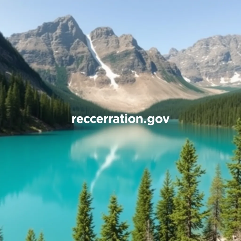 A screenshot of the recreation.gov website