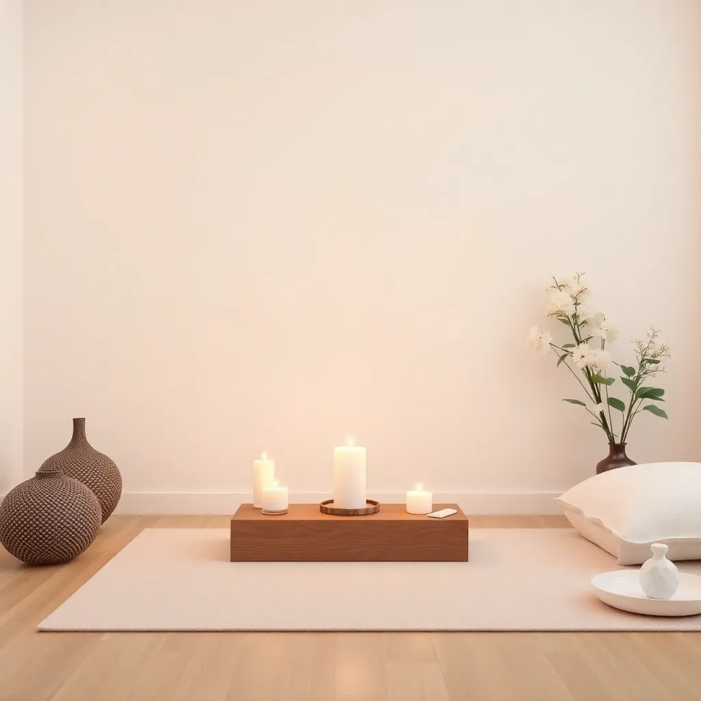 A serene, peaceful atmosphere with calming music and aromatherapy