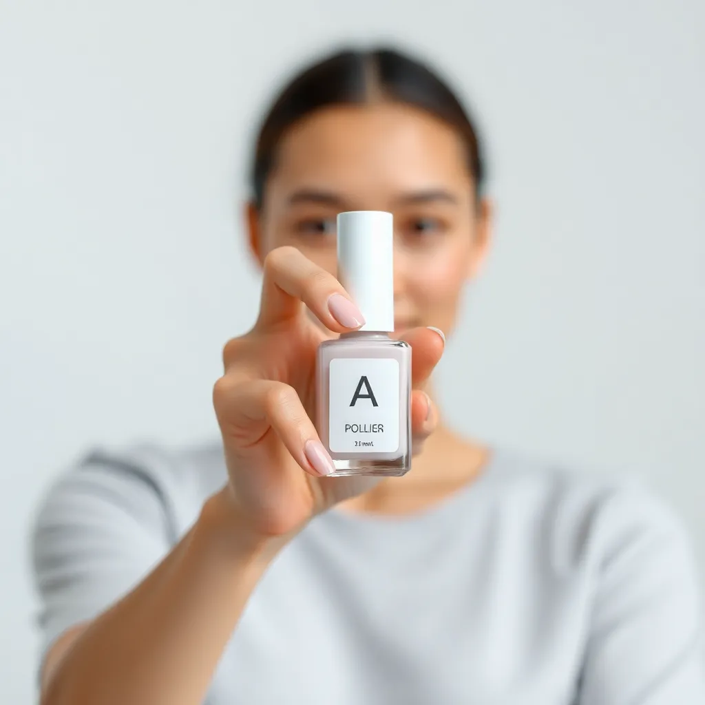 A person holding a nail polish bottle