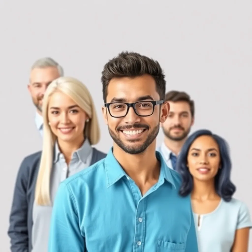 A group of people from different demographics