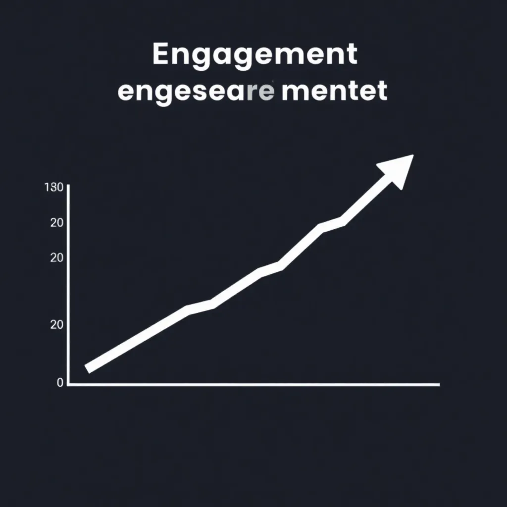 A graph showing an increase in engagement and revenue