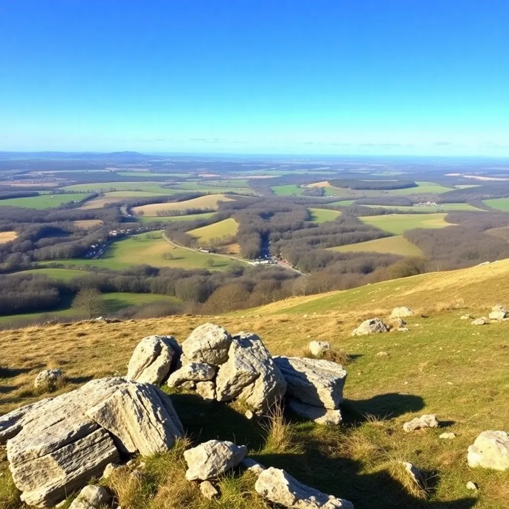 A scenic view of the South Downs National Park