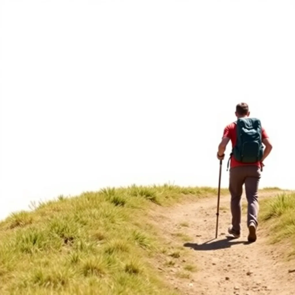 Hikers on a trail