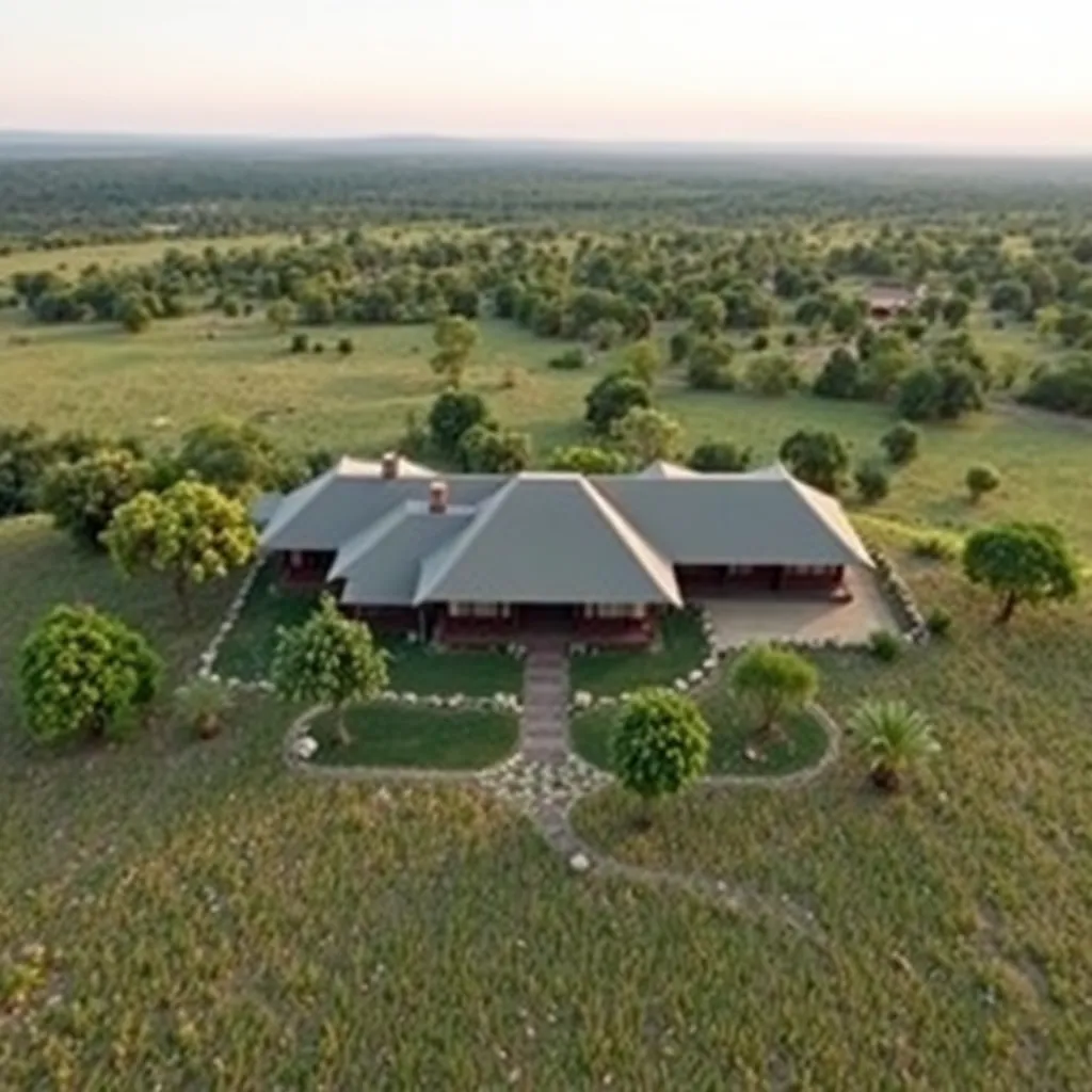 Aerial view of the Ruzizi Tented Lodge